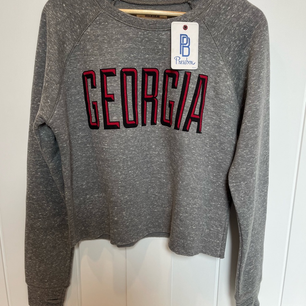 Pressbox Heather Gray Georgia Sweatshirt size medium